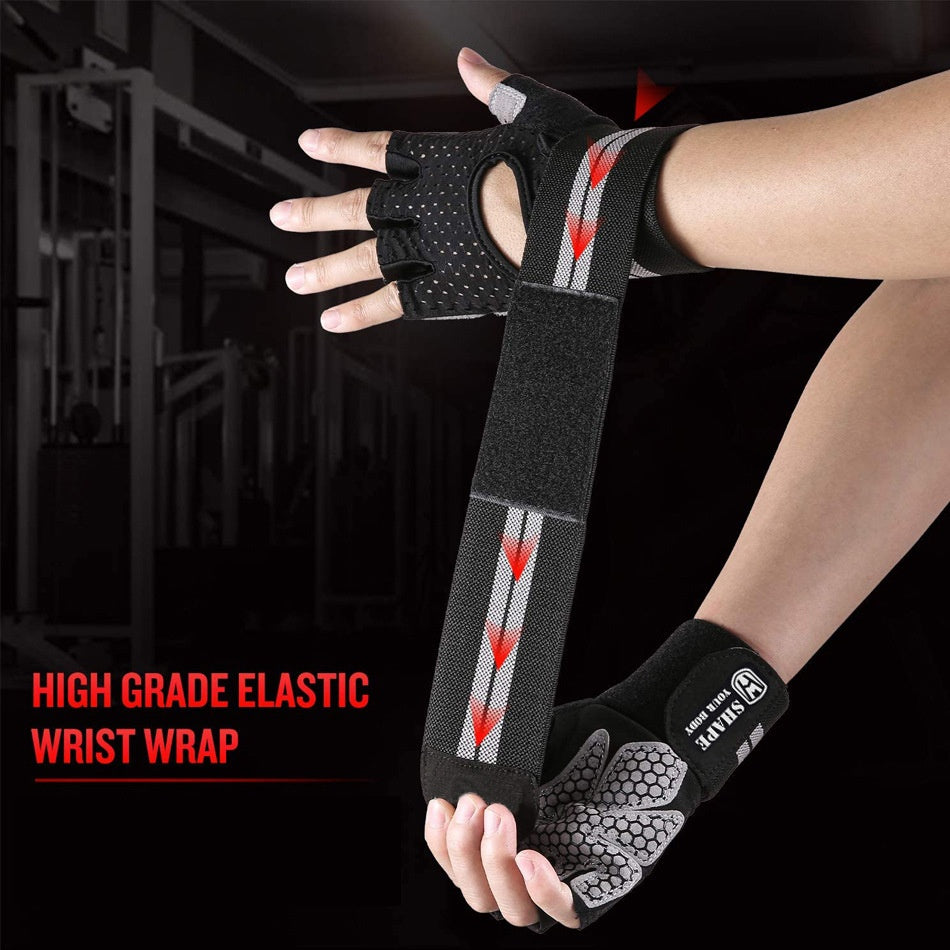 Gants de fitness haltérophilie pour les hommes et les femmes demi-finger sport anti-dérapant