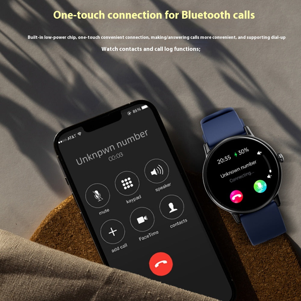Smart Blood Glucose Fréquence cardiaque Surveillance de l'oxygène du sang Bluetooth Calling Sports Watch
