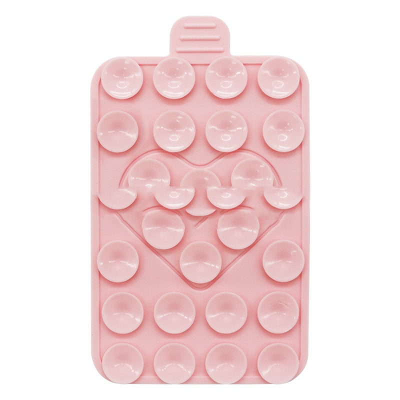 Porte-cas de téléphone à aspiration silicone double face