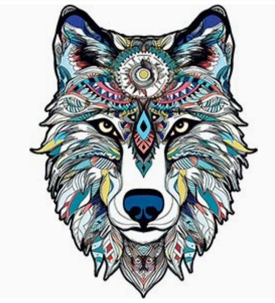 Jouet de Puzzle Irrégulier animal loup puzzle en bois Jouet unisexe