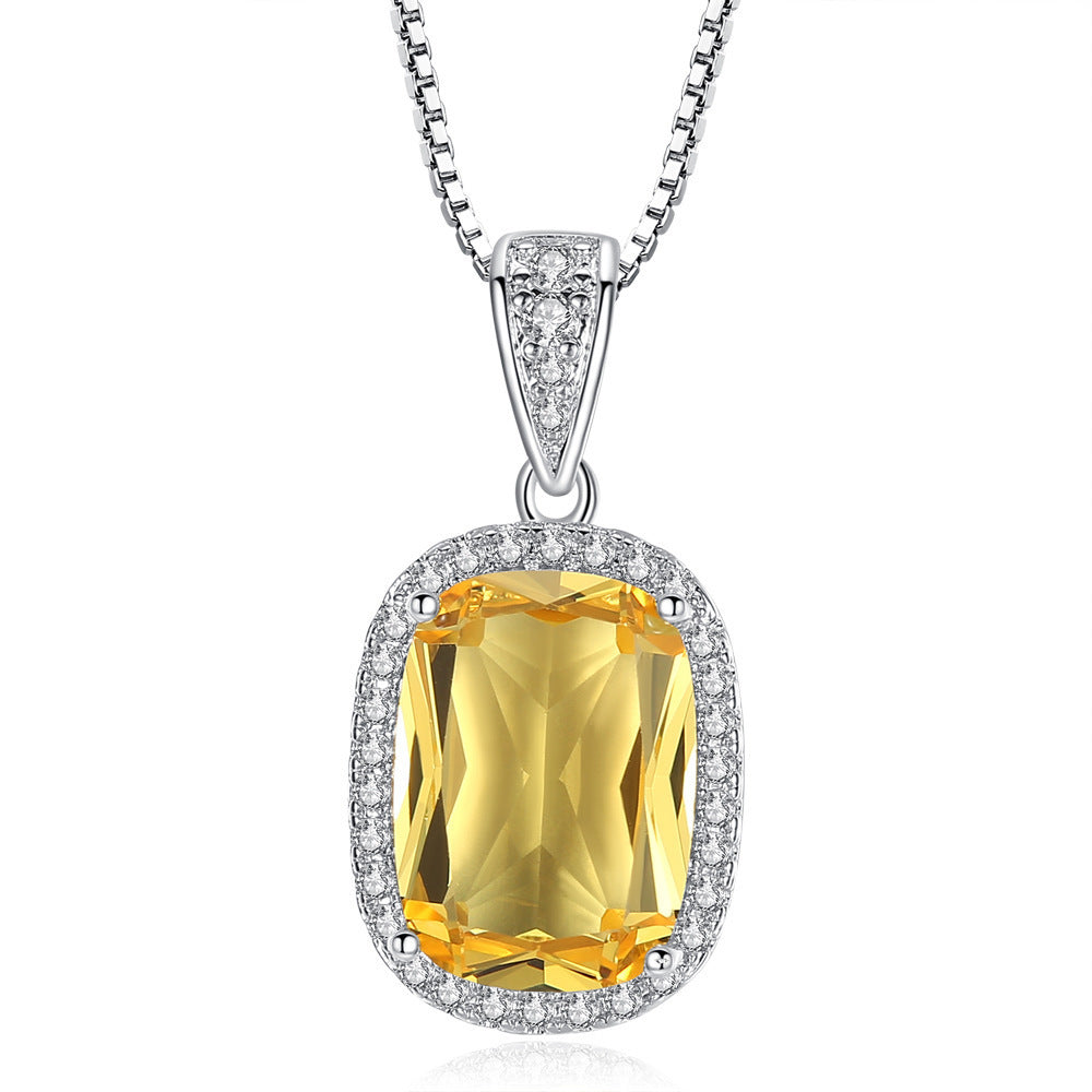 Pendentif Zircon dames clavicule chaîne collier