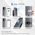 Reconnaissance du visage Empreinte antivol Mot de passe Smart Door Lock