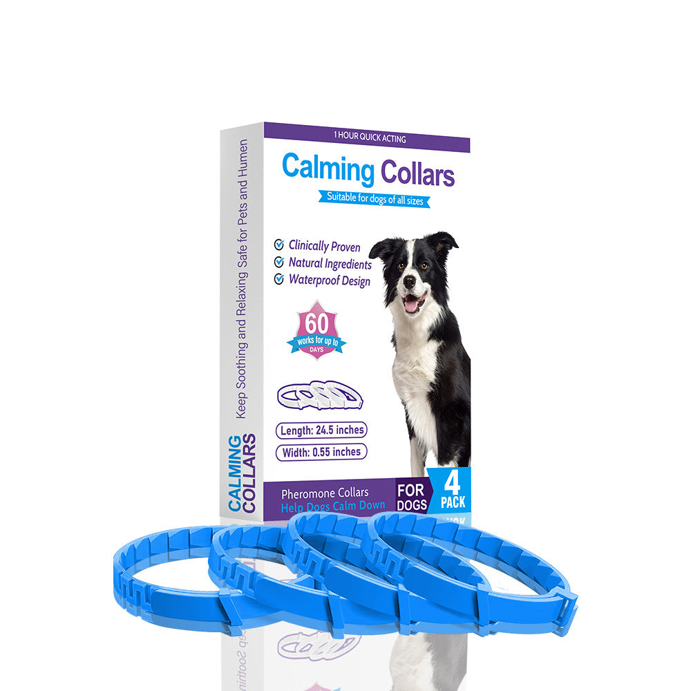 4-Pack Calming Pheromone Collars for Cats and Dogs to Relieve Anxiety