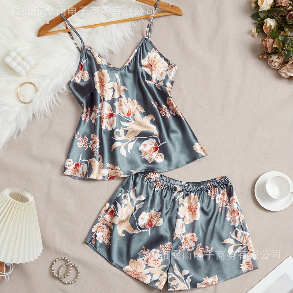 Femmes Casual Léger Tank Top et Shorts à deux pièces