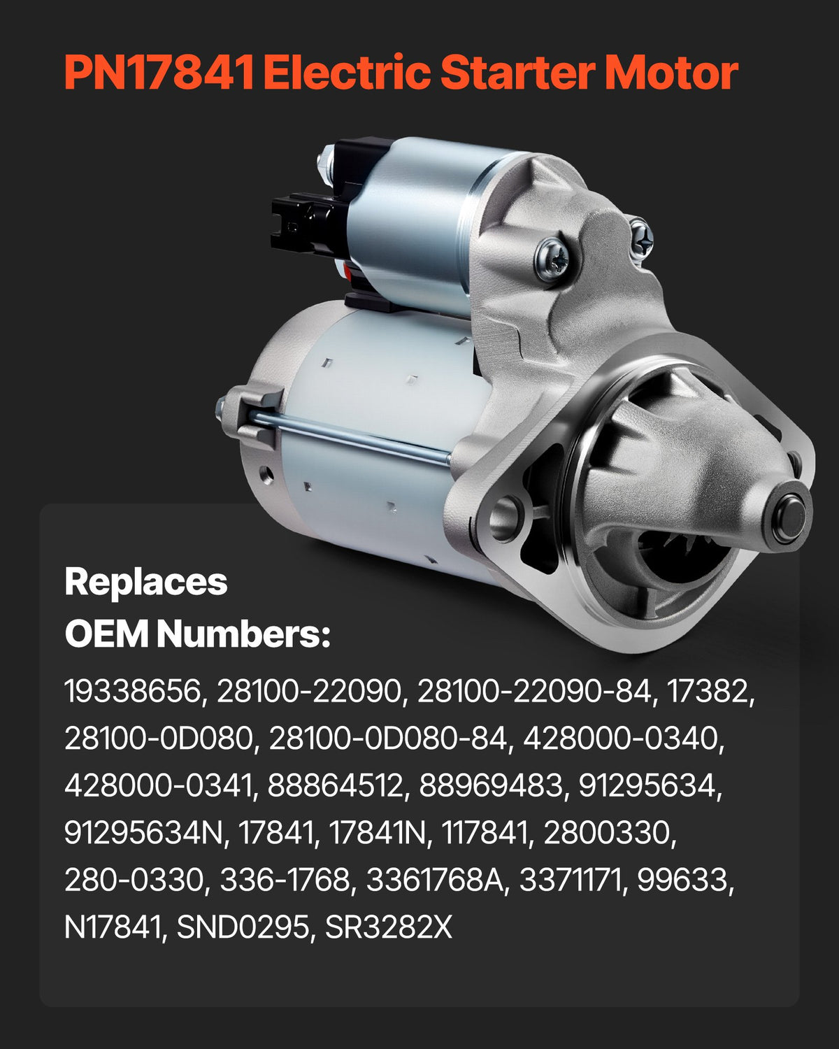 Moteur de démarrage à haut couple pour Pontiac Toyota 17841 2800330 3371171