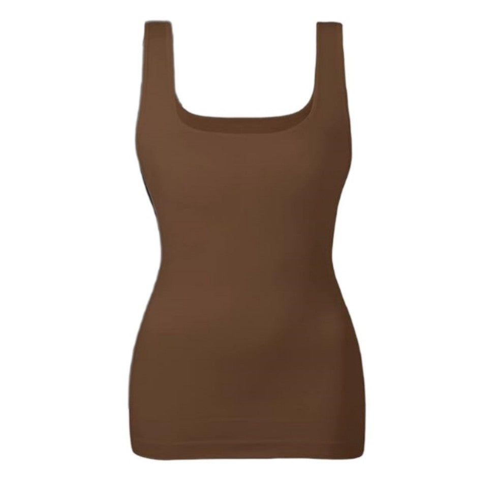 Tummy Control Femme Formewear Tank Tops Seamless Square Neck Compression Tops Slimming B