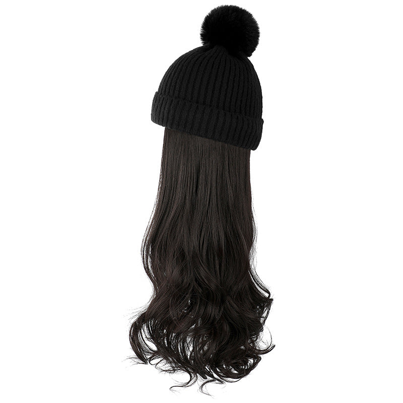 Chapeau de laine d'automne et d'hiver amovible