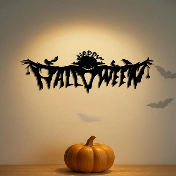 CIFbuy Gothic Halloween Metal Wall Art Decor pour salon chambre à coucher Spooky intérieur gothique