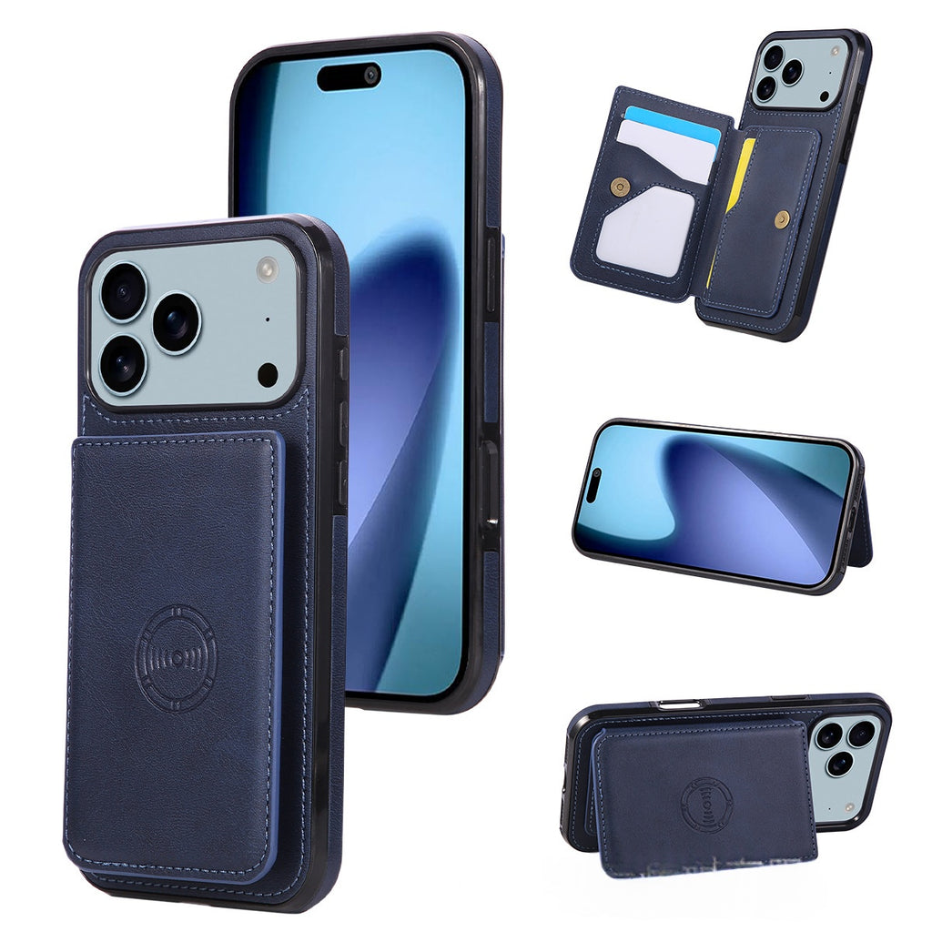 Magnetic Wallet style téléphone cas en cuir avec des fentes de carte