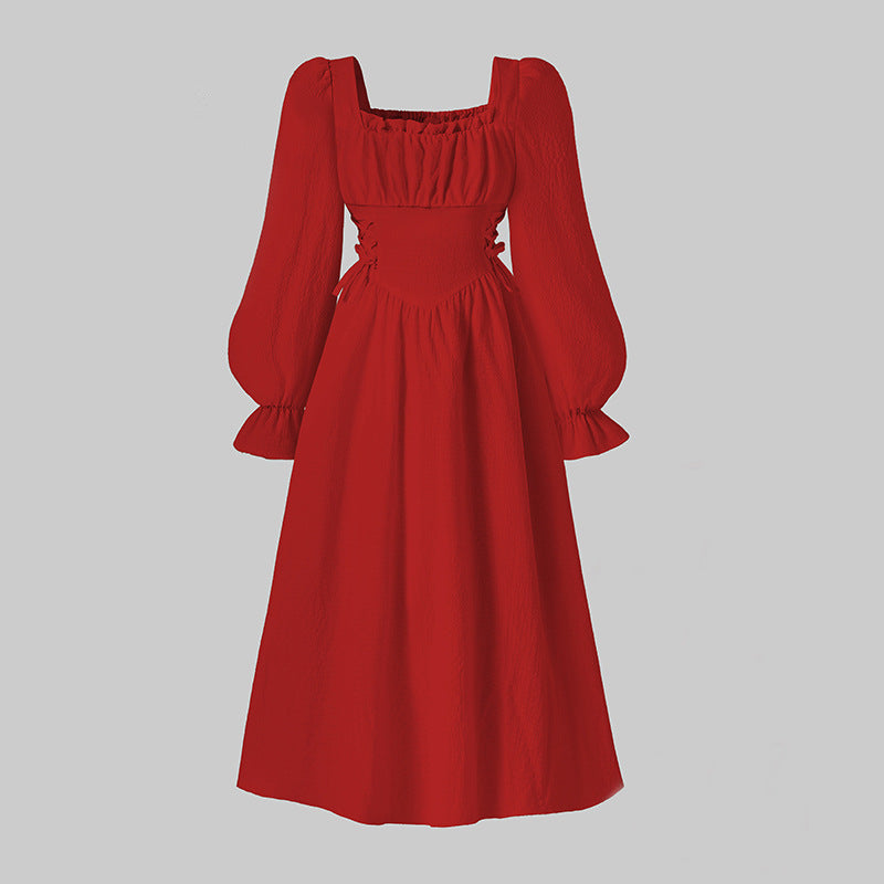 Robe de style français Elégante Vintage Femme