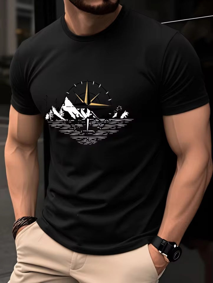 Chemise Homme Retro Compass à manches courtes