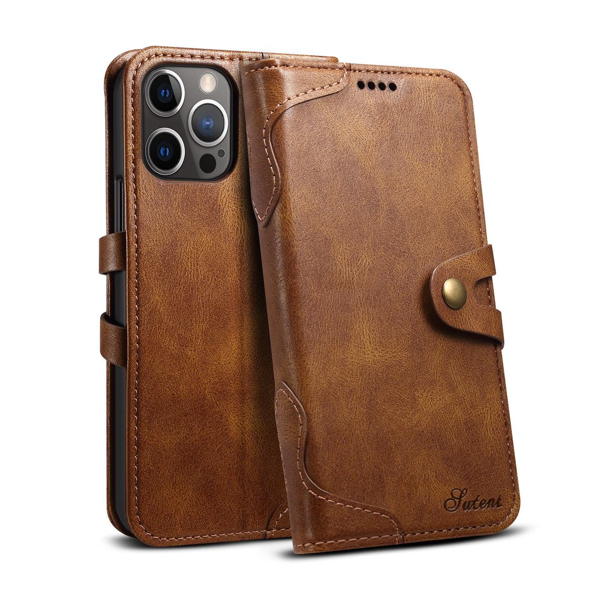 Étui de téléphone Flip sac portefeuille en cuir