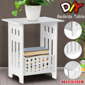 Thé Blanc Café Petite Table Canapé Side Table Storage Rack Bedside Table UK
