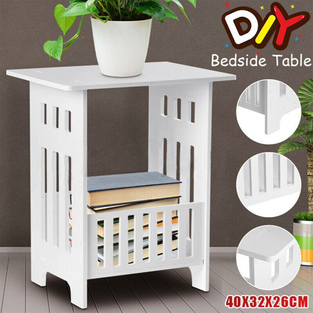 Thé Blanc Café Petite Table Canapé Side Table Storage Rack Bedside Table UK
