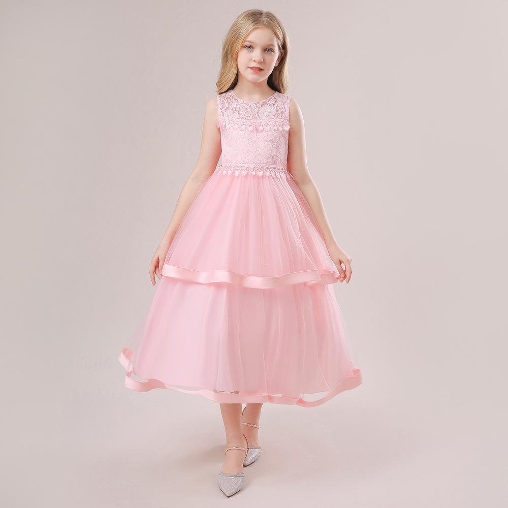 Robe de princesse longue couleur pour petites filles