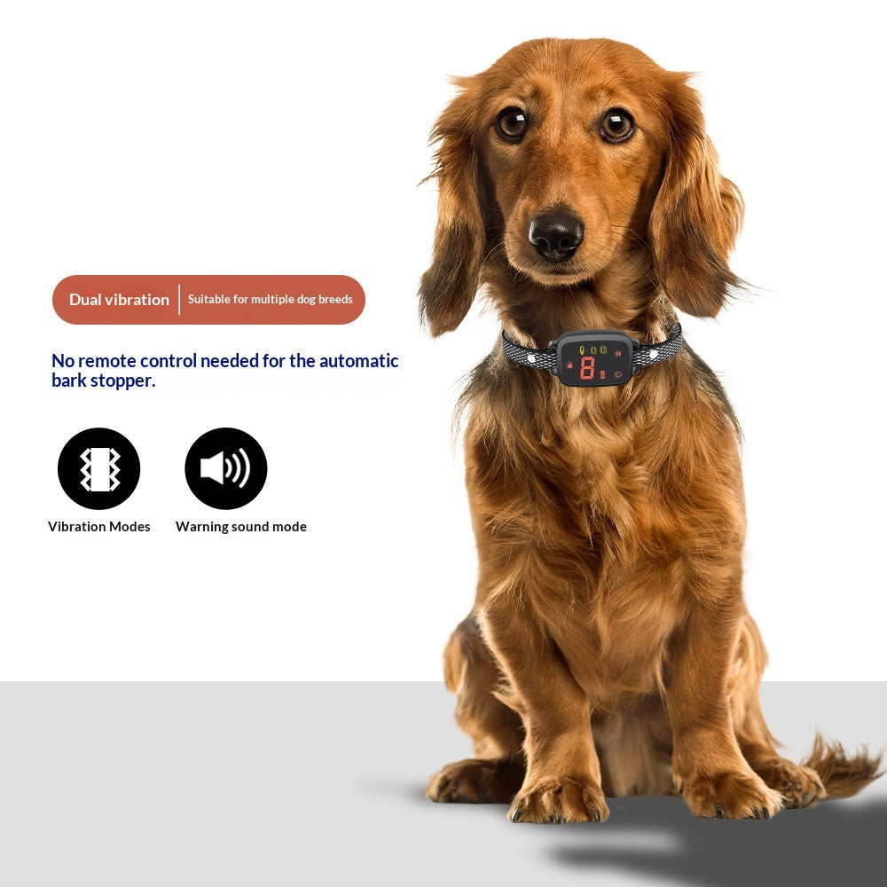 Waterproof Pet Collar Anti-Bark with Touch-Control Digital Display