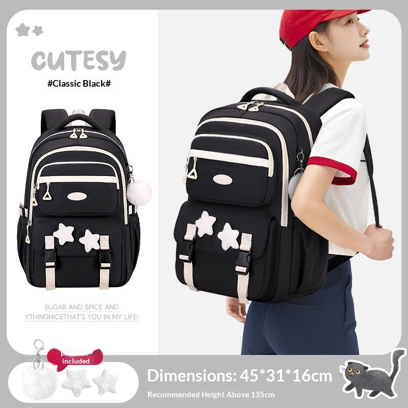 Moyen école et lycée filles sac à dos avec Trolley Sleeve
