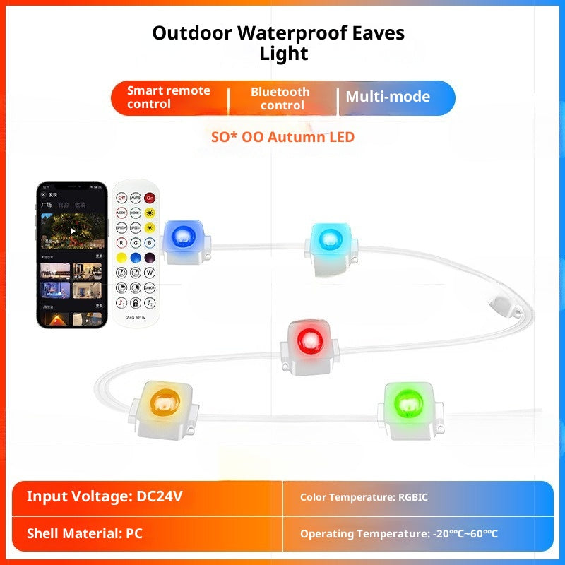 Toit extérieur lumière Magic Color Smart Imperméable App Bluetooth contrôle lumière décorative