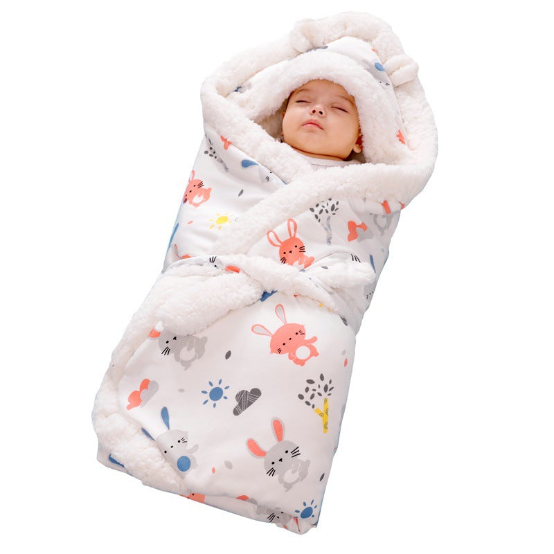 Nouveau-né emballage épais Quilt imprimé lambswool Cuggling