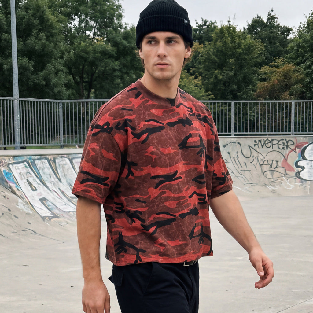 T-shirt à manches courtes pour hommes Camouflage