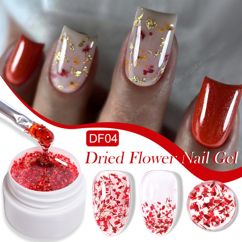 Gel de fleur séché aux ongles