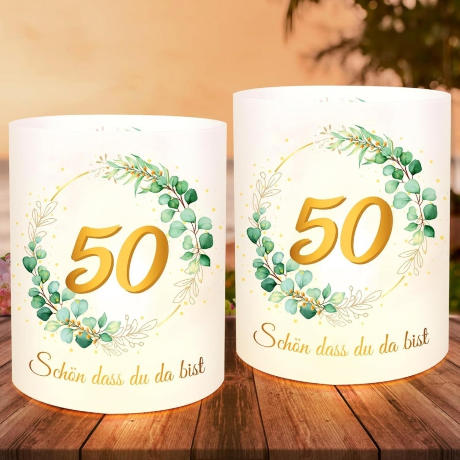 Décorations de table de lanterne de 12 paquets pour anniversaire de mariage doré