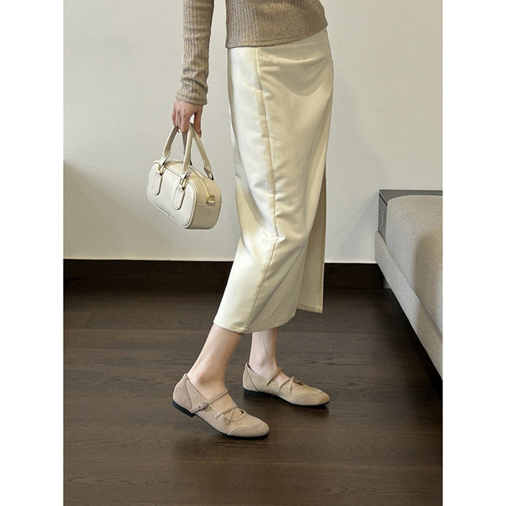 Femmes Française Lady Comme Une Strap Plat Mary Jane Chaussures Élégant Low Cut Soft Semelle Grand-mère Sh