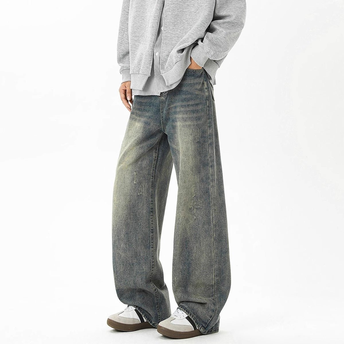 Rétro Détresse Scythe Jeans pour hommes