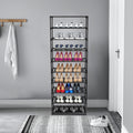 Étagère de rangement pliable 10 niveaux Étagère organisateur pliable longue étagère pour chaussures