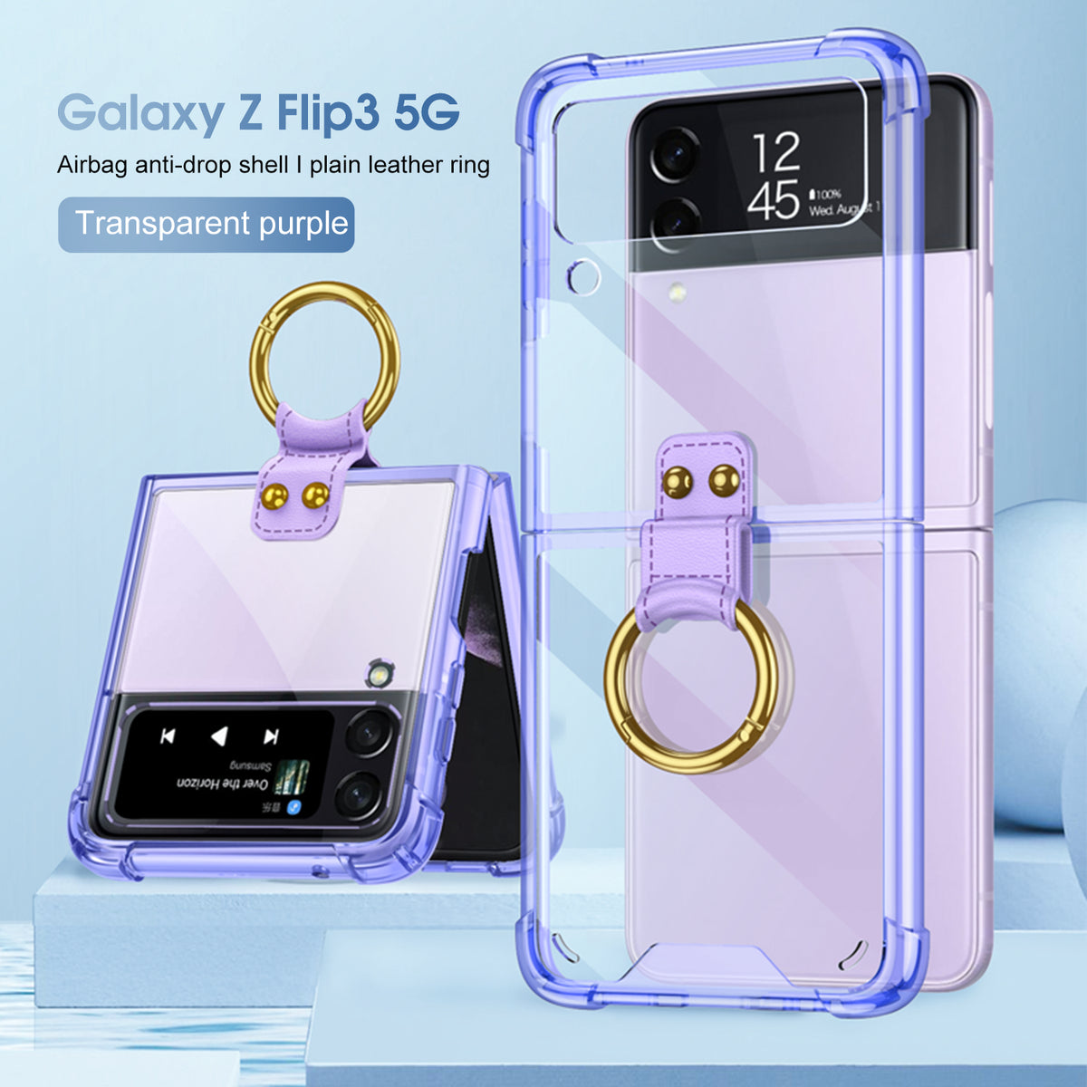 Coque de téléphone mobile pliant simple et créative gelé dur Shell couleur solide