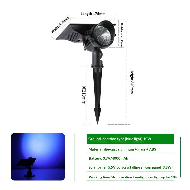 Ultra-bright Waterproof Outdoor Solar Powered Lawn Stake Landscape Light
