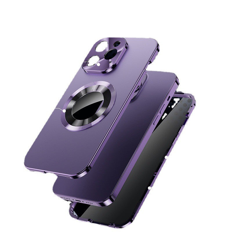 Boîtier de téléphone en verre en métal métal tout compris résistant à la chute