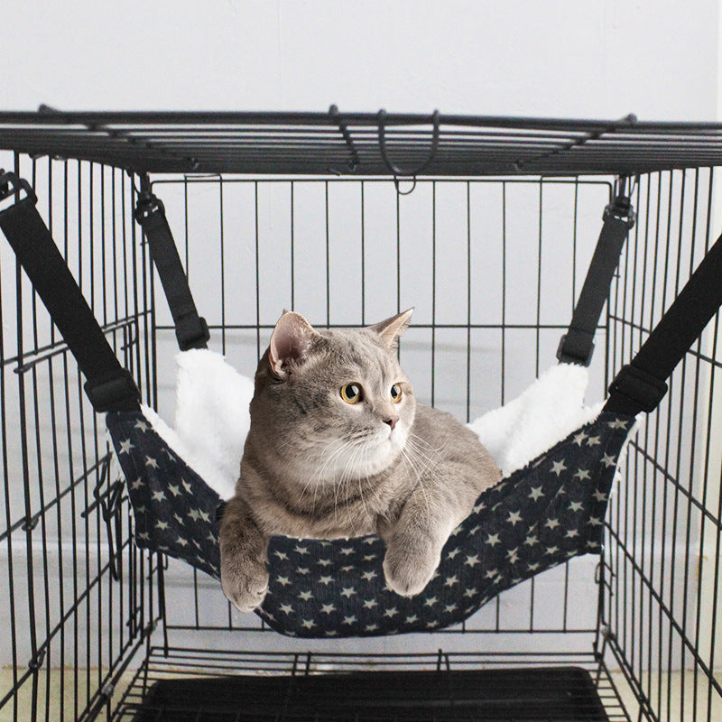 Lamb Fleece Cat Suspension Lits Animaux de compagnie Cage Hammock Bed Pour Kitten Suspension Intérieur Durable