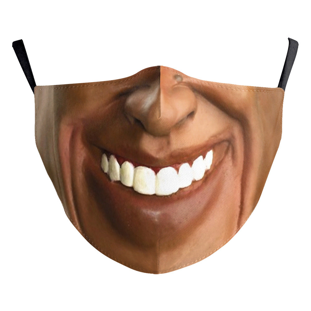 Carnival d'Halloween Impression numérique Funny Clown Face Double Layer Masque de poussière
