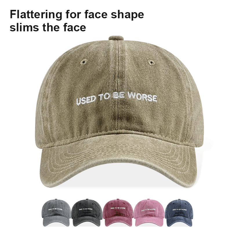 Funny Slogan Utilisé pour être pire Vintage Lavé Chapeau de papa Unisexe Casual Travel Streetwear Baseb