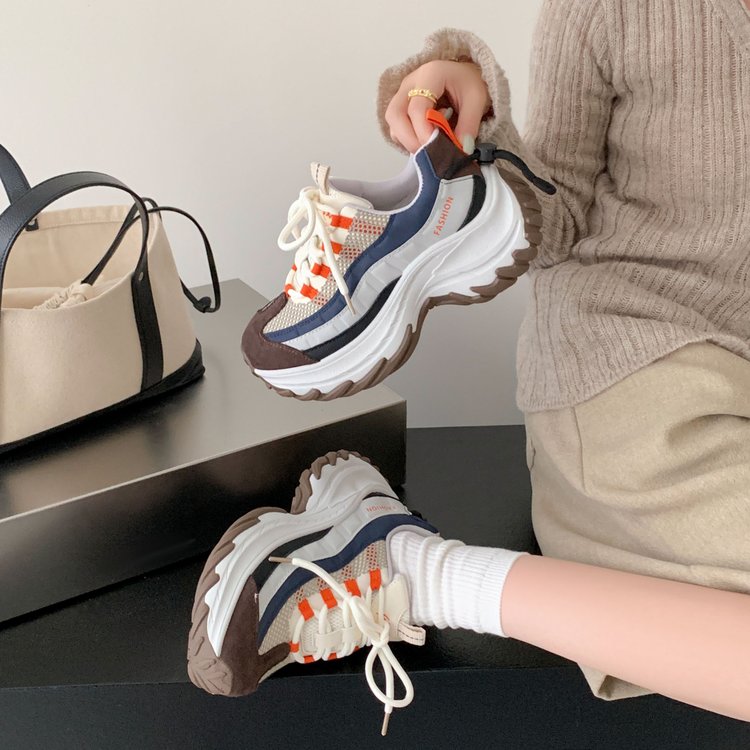 Plate-forme de femmes Couleur Bloc papa Sneakers