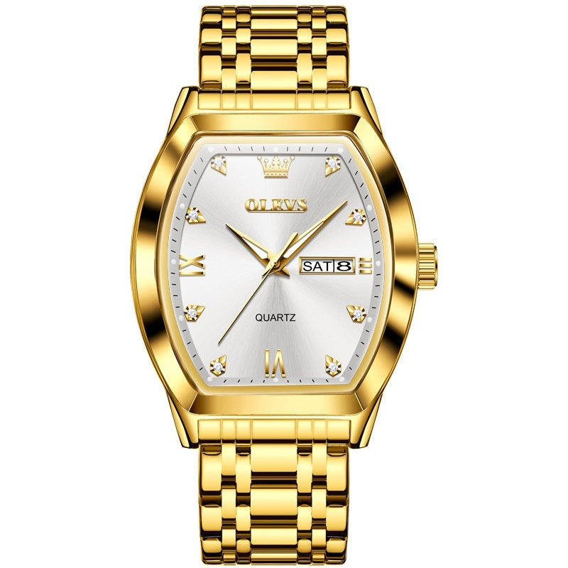 Quartz Barrel Business authentique montre homme