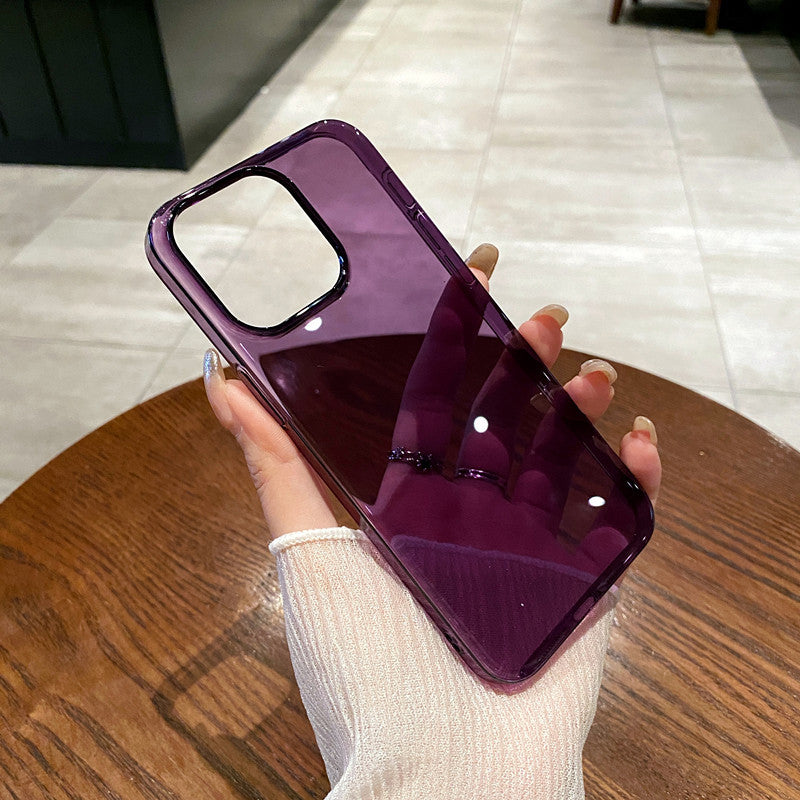 Cas de téléphone transparent non jaune ultra mince