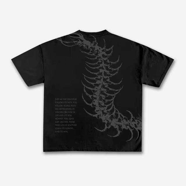 T-shirt imprimé en coton rétro pour hommes
