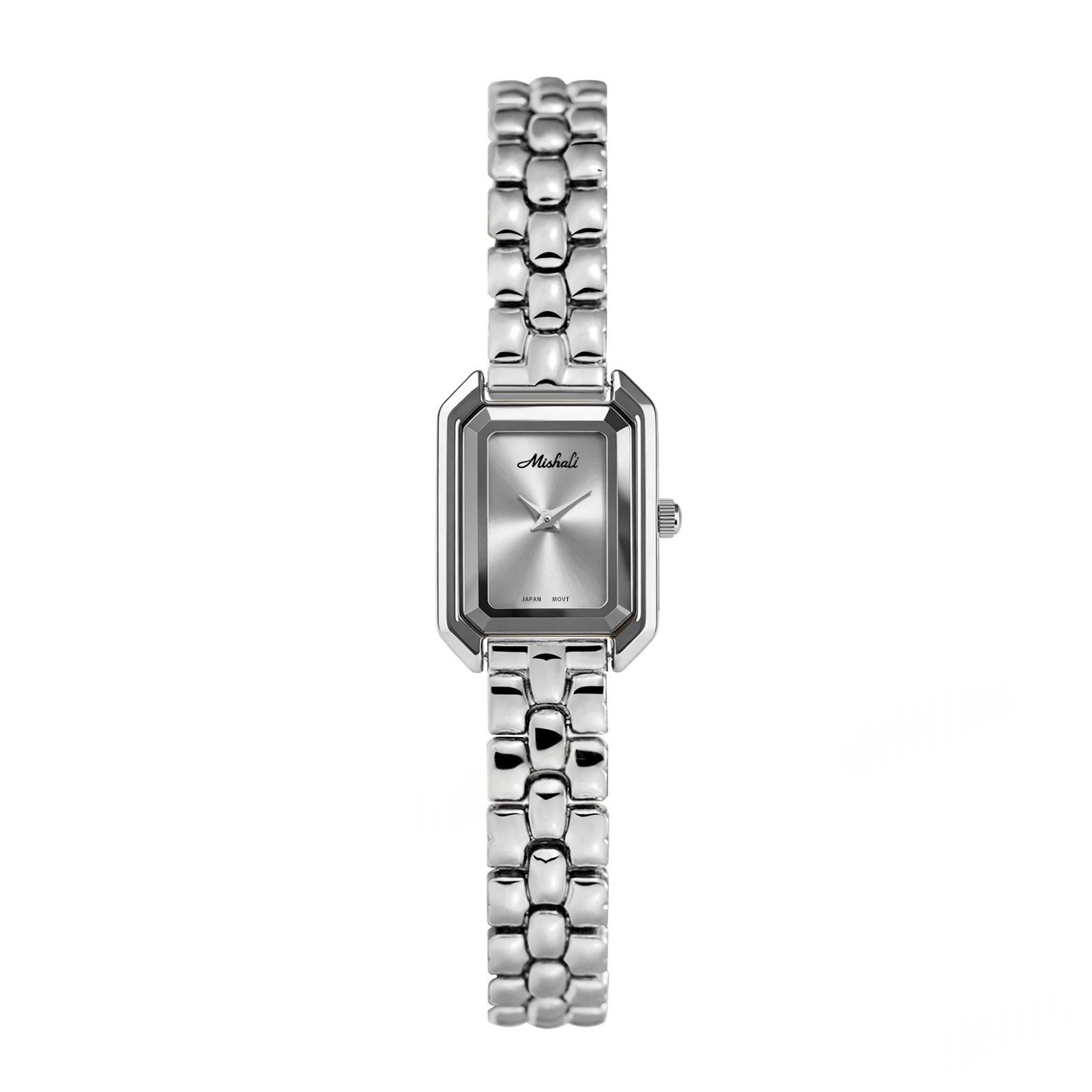 Montre carrée cnspirée avec une bande en acier