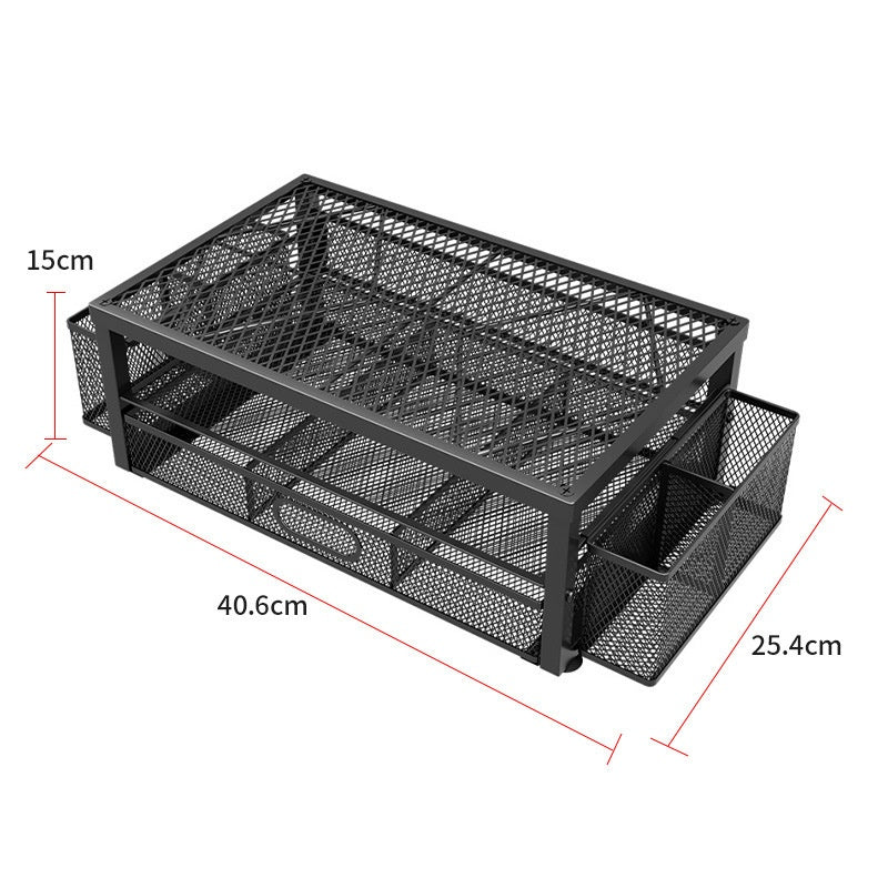 Riser de moniteur d'ordinateur à deux niveaux avec stockage