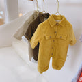 Maillot de saut en velours de bébé en coton couleur pure