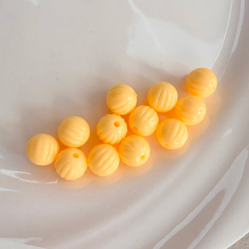 Perles acryliques à citrouille de 10 mm