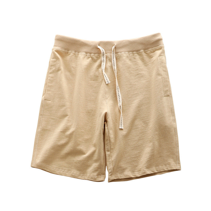 Lose Outer Wear Khaki Solid Color Casual Short homme