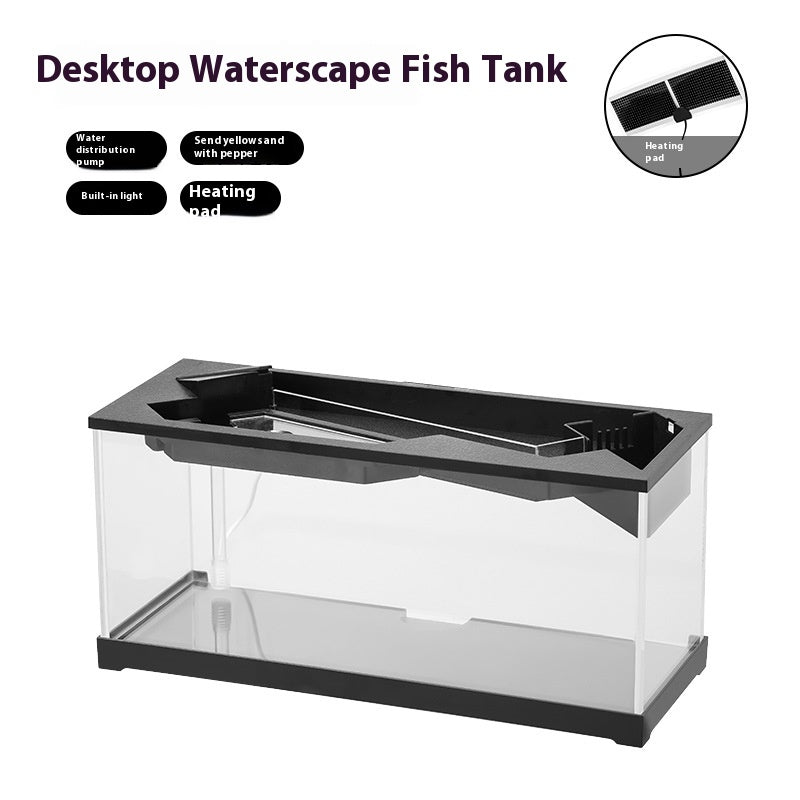 Filtre acrylique Chauffage circulaire Éclairage Aquarium Lazy intégré