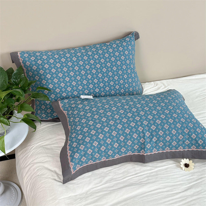 Divers oreillers en coton peigné Jacquard