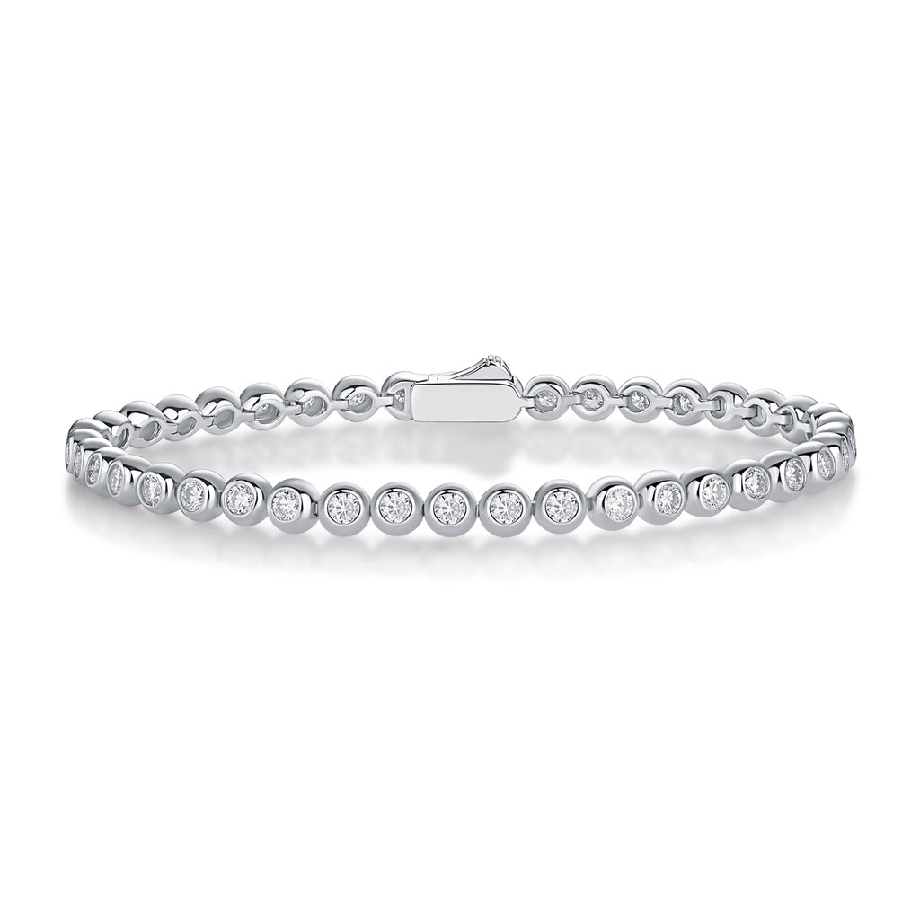 S925 Bracelet de tennis en argent 13.2g Moissanite