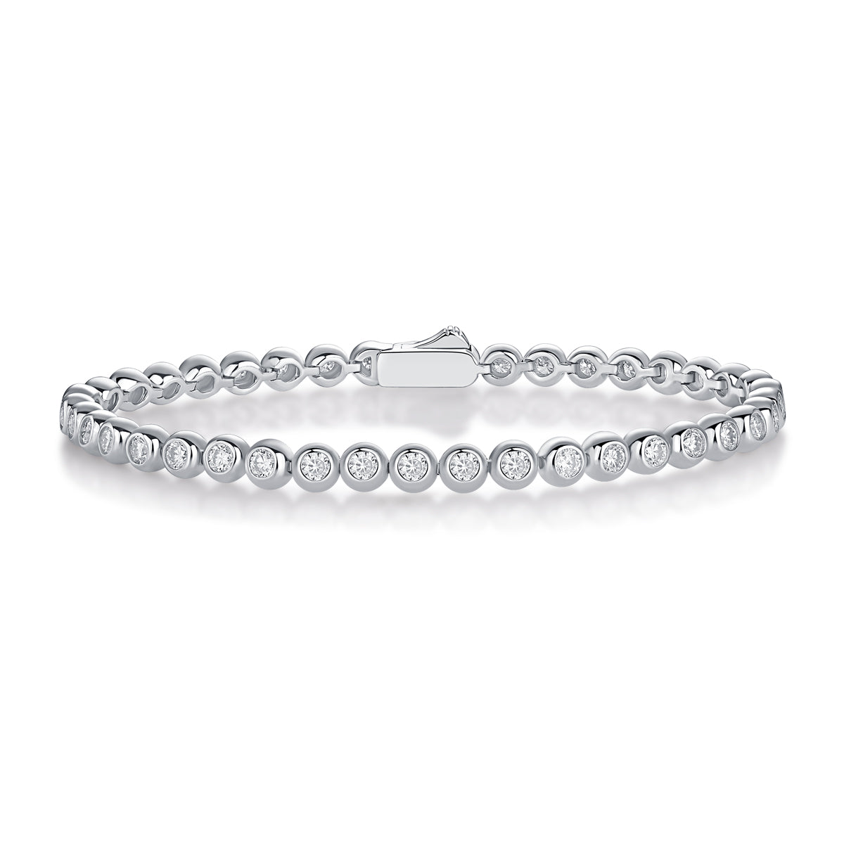 S925 Bracelet de tennis en argent 13.2g Moissanite