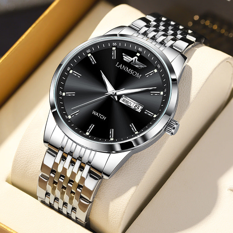 Slim Business Watch Affichage double-date étanche Lumineux et entièrement automatique
