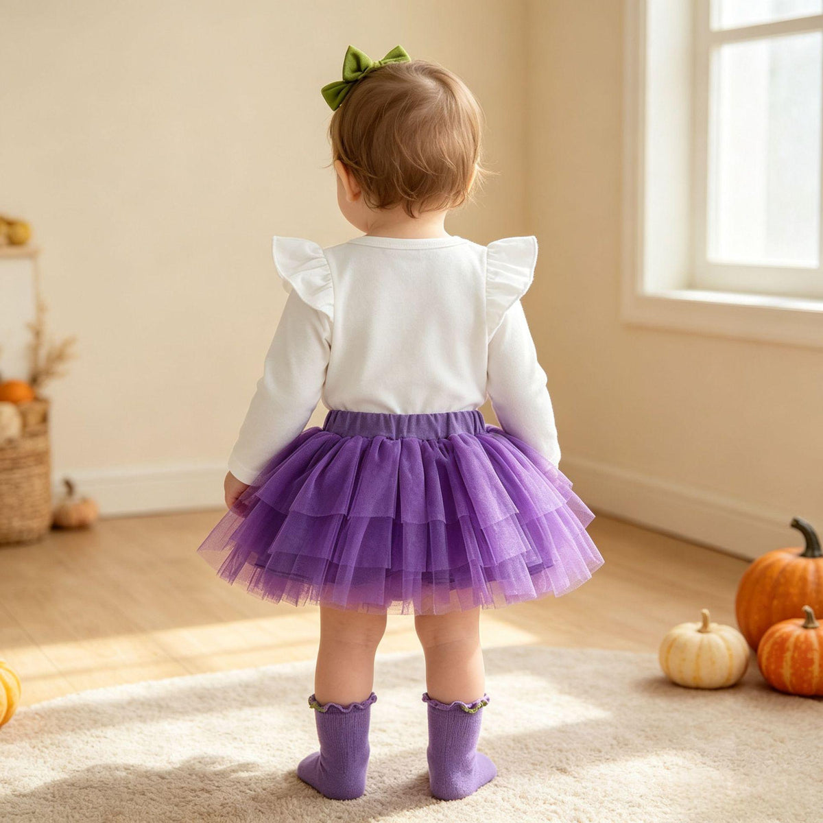 Ensemble de jupes Halloween à manches longues Romper Tulle